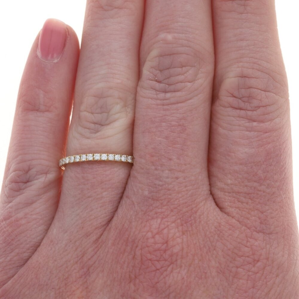 David Yurman Eden Partway Eternity Diamond Wedding Band - Yellow Gold 18k Size 6 - Picture 2 of 6